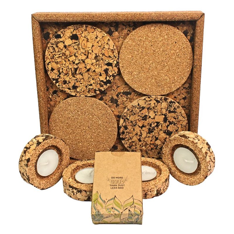 Diwali Cork Tray, Diya & Playing Cards Gift Set (Min. Order: 10 pcs)