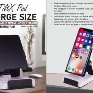 E390 – TiltX Pad: Large size Adjustable metal mobile stand with writing pad | 200 writing sheets– Min 10 pcs
