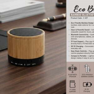 C227 – EcoBeats: Bamboo Bluetooth speaker – Min 10 pcs